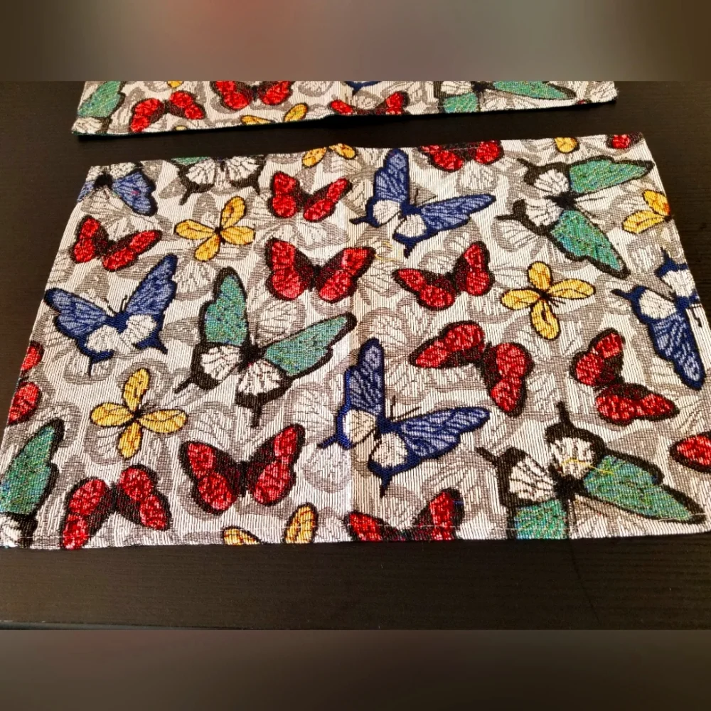 New Handcrafted Butterflies Tablemats, set of 2
